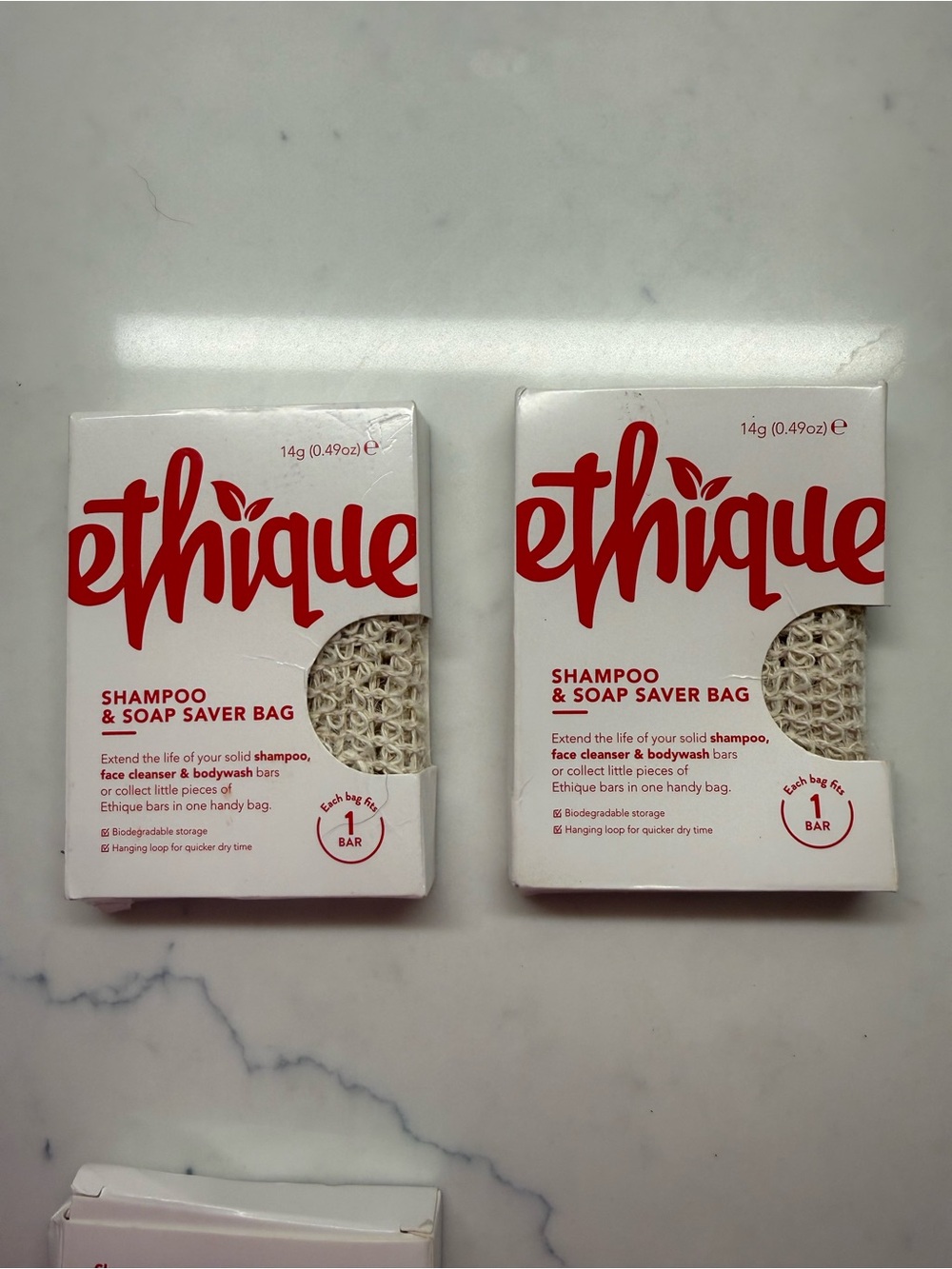 Ethique Shampoo & Soap Saver Bag — White